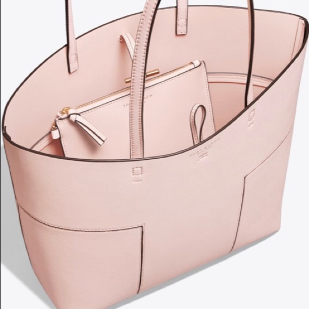Tory Burch T-Block Tote Shell pink/Goan sand